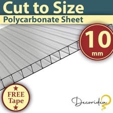 Image of 10mm Polycarbonate Roofing Sheets - Cut to Size - Various Colour