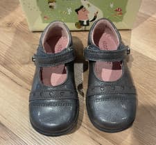 Image of Startrite Gunmetal Patent Leather Girls Casual School Shoes Tiffany SALE £13.99