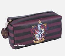 Image of Harry Potter Gryffindor Striped  Burgundy Wash Bag make up bag  Purse Pouch Gift