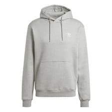 Image of Adidas Originals Trefoil Essentials Hoodie in Black and Grey