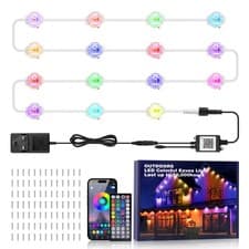 Image of Permanent Outdoor Lights, RGB LED Eaves Lights w/App Control Remote Party Decor