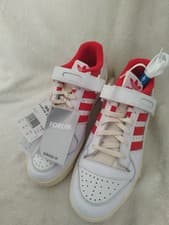 Image of Men’s Adidas Originals Forum 84 Low Trainers UK Size 10 Red and White Low Candy