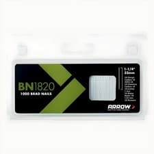 Image of Arrow 18 Gauge Steel Brads 32mm 1-1/4 Inch 1000 Pack BN1820CS Finish Nails UK