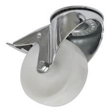 Image of Sealey Castor Wheel Bolt Hole Swivel with Total Lock100mm SCW4100SBL