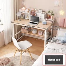 Image of Home Office Study Desk Computer Desk Writing Desk Table Workstation & Book Shelf