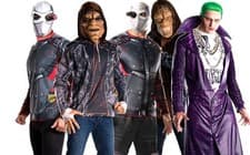 Image of Adult JOKER KILLER CROC DEADSHOT Suicide Squad DC Fancy Dress Costume Halloween