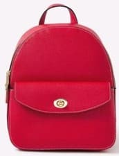 Image of Monsoon Accessorize Ricki Mini Red Zip Around Faux Leather Backpack Bnwt