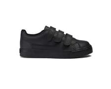 Image of Kickers Kid's Tovni Trip Leather JU 114744 Boys Girls School Shoes Black
