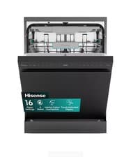 Image of HISENSE HS663A90BXUK Full-size Dishwasher - Black Inox