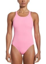 Image of Nike Hydrastrong Solid Fastback One Piece Swimsuit - Pink