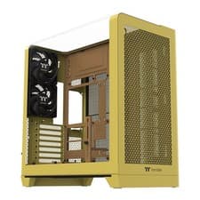 Image of Thermaltake The View 390 Air, Yellow, Dual Chamber Mid Tower, 2x CT120 Fans, Bac