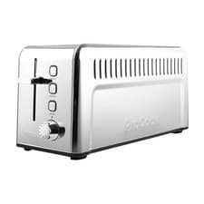 Image of ProCook 4 Slice Long Slot Toaster 1600W 7 Browning Settings Stainless Steel 9501