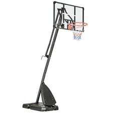 Image of SPORTNOW 2.4-2.9m Adjustable Basketball Hoop and Stand with Weighted Base Black