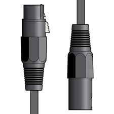 Image of Citronic 3-Pin XLR Male to XLR Female Audio Microphone Cable/12m