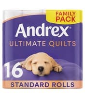 Image of Andrex Ultimate Quilts Toilet Tissue 16 Standard Rolls