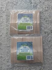 Image of Caterpack Wooden Knives Made from sustainably sourced Birchwood,2× 100 Pack