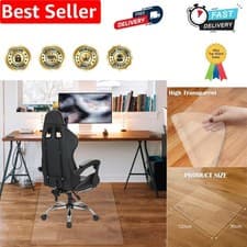 Image of Versatile Clear PVC Floor Protector 120cm x 90cm - Perfect for Home & Office