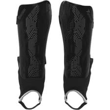 Image of XS - Football Shin Pads & Ankle Guards BLACK/BLACK High Impact Slip On Leg Cover
