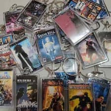 Image of Playstation Portable PSP Game Art Video Game Keychain | Chain (Front & Back)