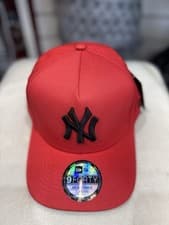 Image of Adults NY (New Era) 9Forty Adjustable Red Cap One Size