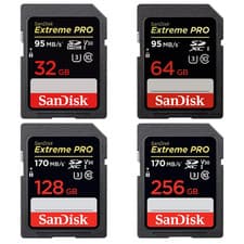 Image of SanDisk 32GB 64GB 128GB 256GB Extreme PRO SDXC UHS-I V30 4K U3 Class 10 SD Card