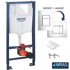 Image of GROHE 1.13m Rapid SL 3-in-1 Toilet Concealed Cistern Frame Wall Hung 38772001
