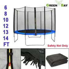 Image of TRAMPOLINE REPLACEMENT SAFETY NET ENCLOSURE SURROUND Outdoor 6 8 10 12 13 14 ft