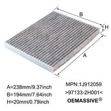 Image of For Hyundai i30 i20 Kia Ceed Car Pollen Cabin Air Filter 97133-2H001 97133-2H000
