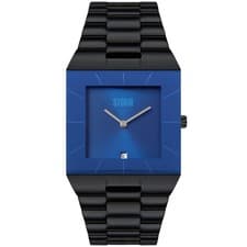 Image of STORM Omari Grand Mens Watch Blue Dial Black Bracelet 47544/SL/B