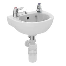 Image of Armitage Shanks Sandringham 21 350mm Wall Washbasin 2 Tap Holes E893001