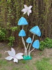 Image of Mushroom Decor Toadstool Fairy Garden Alice in Wonderland Party Decoration