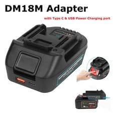 Image of Battery Adapter DM18M Converter for Milwaukee Dewalt 18V to Makita BL1830 BL1860