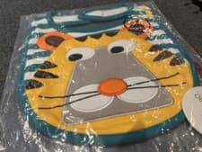 Image of Tiger Bib by Olive and Moss Child Toddler Baby Unisex