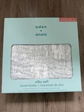 Image of Aden + Anais Muslin Silky Soft Dream Blanket Grey Safari - New In Box