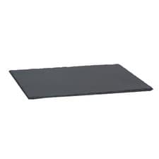 Image of Rectangle Slate Serving Platter Rustic Dining Table Setting 40 x 30cm Grey