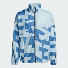 Image of Adidas Terrex Multi Printed Windbreaker Blue Men - M - (JD8430) Hiking Jacket