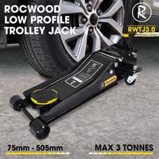 Image of Trolley Jack 3 Ton Tonne Low Profile Hydraulic Floor Lifting Car Van Garage Tool