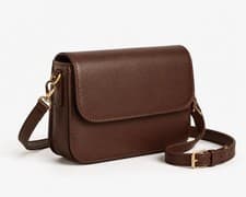 Image of Sirat Co. Women's Genuine Leather Saddle Crossbody Bag Premium Shoulder Strap