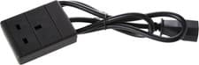 Image of IEC C14 to UK 13A Socket Power Lead 1m Black Cable