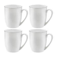 Image of Royal Worcester Serendipity Platinum Set of 4 Barrel Shape Mugs