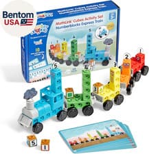 Image of Numberblocks Express Train Mathlink Cubes Activity Set, Preschool Learning Activ