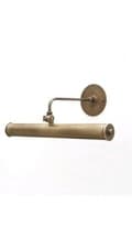 Image of 18 Inch Brass picture light with antique brass finish Round Mounting Plate
