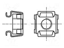 Image of M3 A2 stainless steel BN 3307 cage Nut
