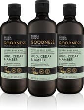 Image of Baylis & Harding Goodness Oud Cedar and Amber Body Wash 500 ml (Pack of 3)