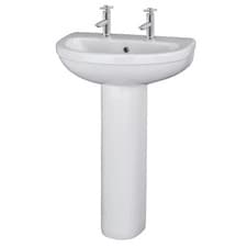 Image of Vito Round Basin and Full Pedestal, 550mm - from Balterley