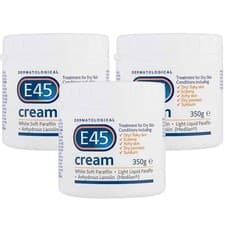 Image of E45 Dermatological Moisturising Cream Sensitive Dry Skin Body Care Pack 3 x 350g