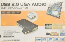 Image of USB 2.0 UGA AUDIO to DVI VGA HDMI Multi Display Monitor Converter Adapter for PC