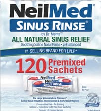Image of NeilMed Sinus Rinse 120 Sachets | Saline Nasal Rinse | Allergy Hay Fever Relief
