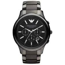 Image of Mens Emporio Armani AR1451 Black Ceramica Chronograph Genuine Watch