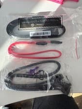 Image of SATA 3 data cable 6gb, 18 inches long, Latched. Brand New, Pack of 5 (black/red)